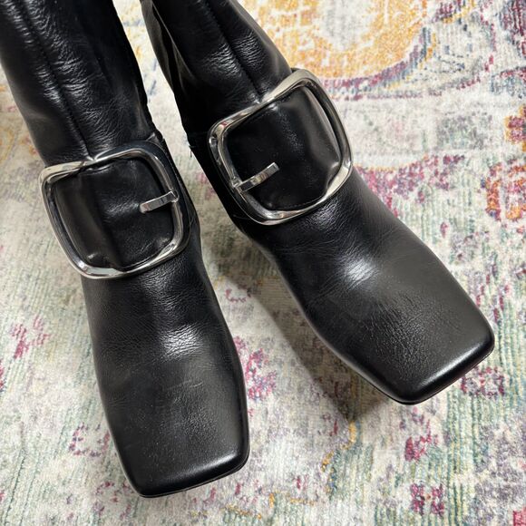 Zara Limited Edition Maxi Bucks Leather Boots - Picture 9 of 13